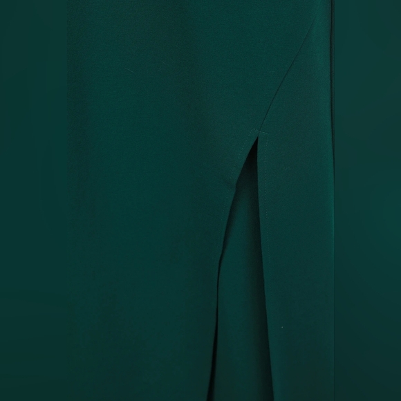 Lulus Good Times Only Hunter Green One-Shoulder Maxi Dress 1X Wedding Party Prom - Picture 5 of 9